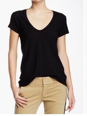 Standard James Perse black v neck tee shirt